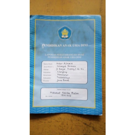 BUKU,RAPORT/TK,PAUD