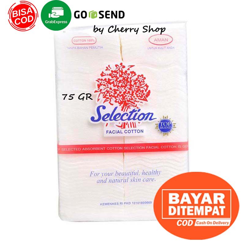 Kapas Wajah Selection 75gr / Selection Facial Cotton Pembersih Toner Cherry Shop