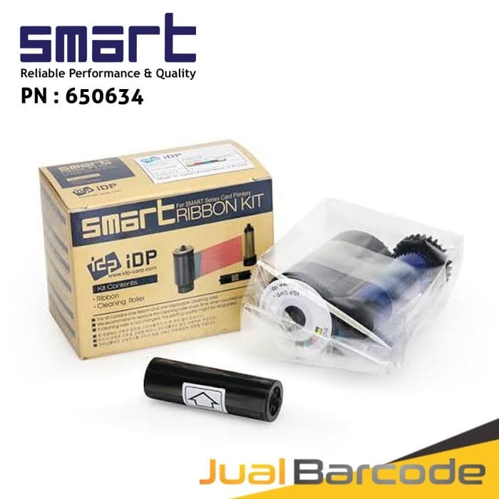 IDP RIBBON KIT ID CARD PRINTER SMART 30s SMART 50s YMCKO (PN :650634)