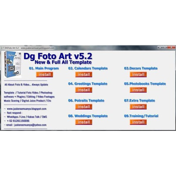 Kolase Photobook DG Foto Art 5.2 Full Template Install otomatis