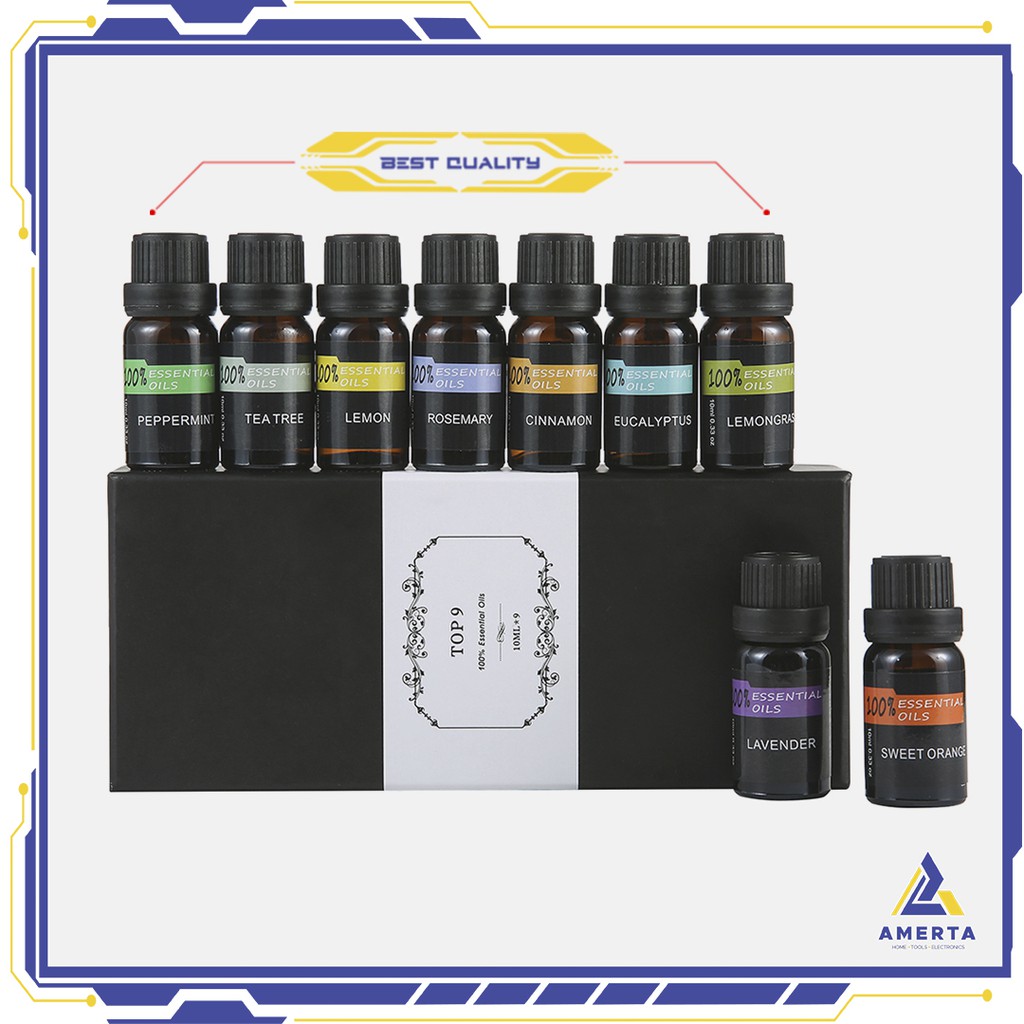 Aroma terapi | Pure Aroma | Essential Oil |Pengharum Ruangan 10ml isi 9pcs