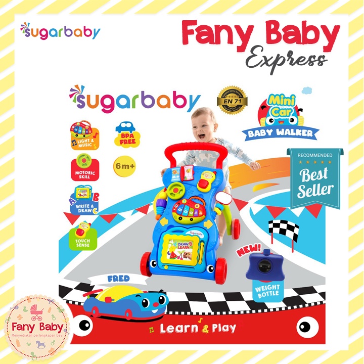 SUGAR BABY MINI CAR PUSH WALKER