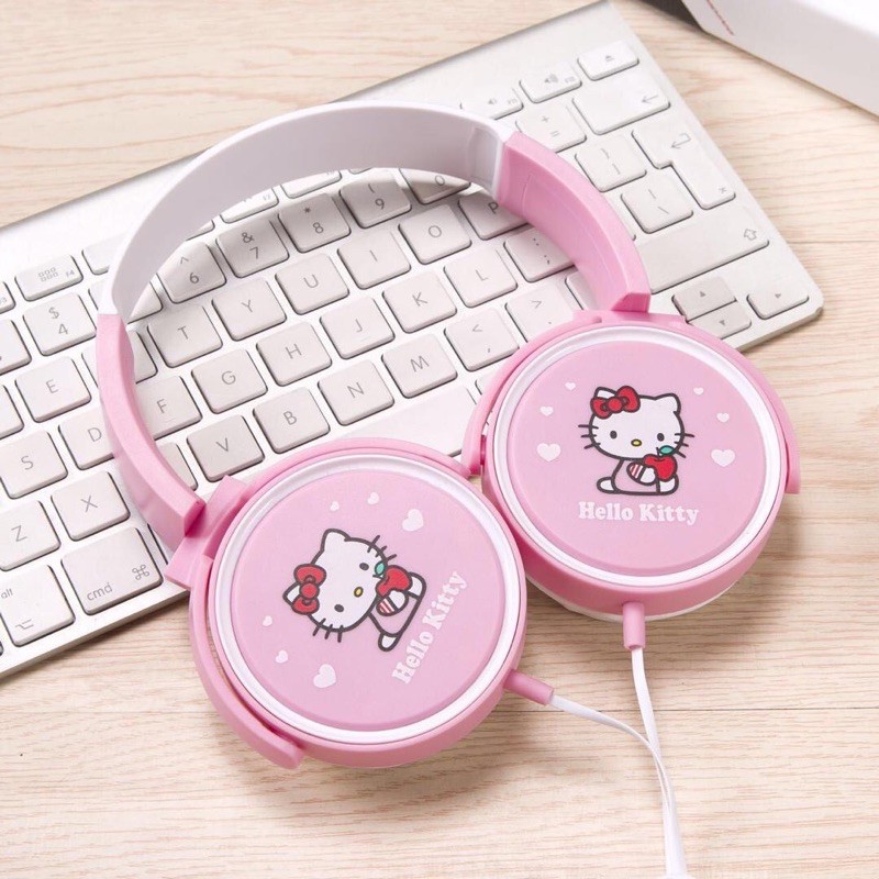 HEADPHONE HELLOKITTY /HEADSET BANDO KARAKTER HELLOKITTY AY-19