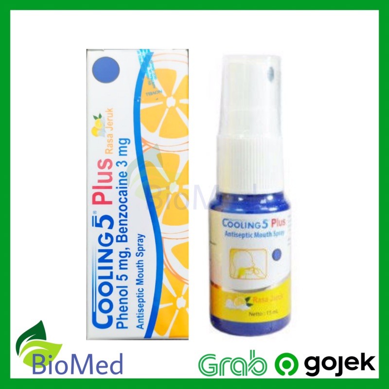 COOLING 5 PLUS - Obat Semprot Tenggorokan Antiseptik untuk sakit gigi, radang gusi,