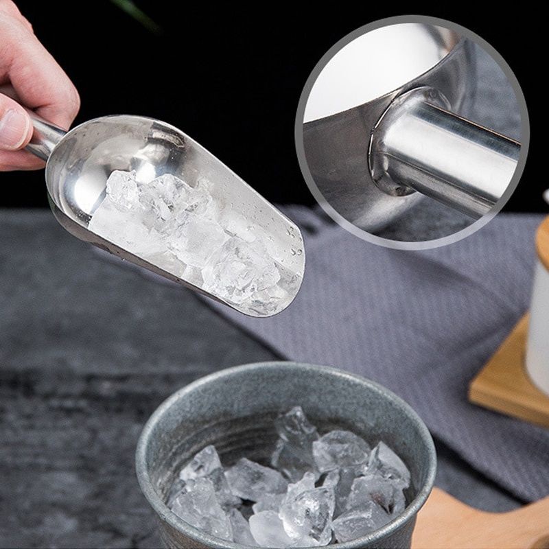 Sekop Stainless Steel Es Batu Tepung Gula Ice Scoop Cafe