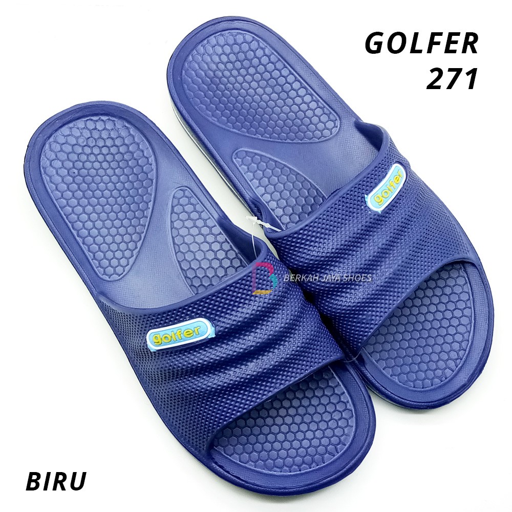 Sandal Selop Pria -  Sandal Karet Pria Golfer 271 Varian Warna Extra Ringan - Anti Air &amp; Anti Slip