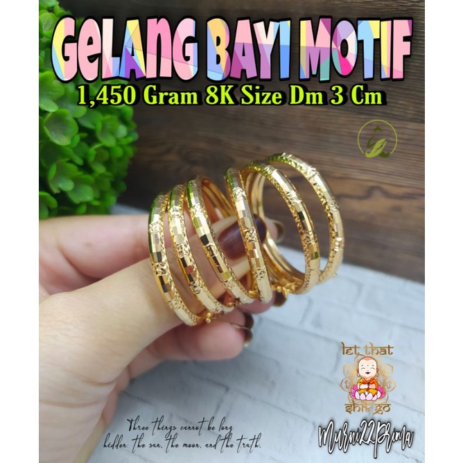 GELANG BAYI MOTIF BLINK EMAS ASLI