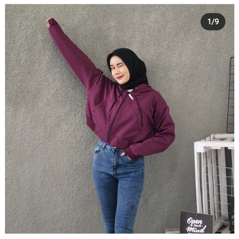 Zipper Croope Hodie jacket