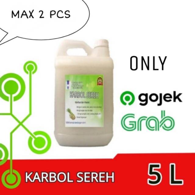 READY STOCK 5 LITER DIRIGENT KARBOL SEREH SEREI SERAI | PINUS CEMARA WIPOT ANTI BACTERI BAKTERI