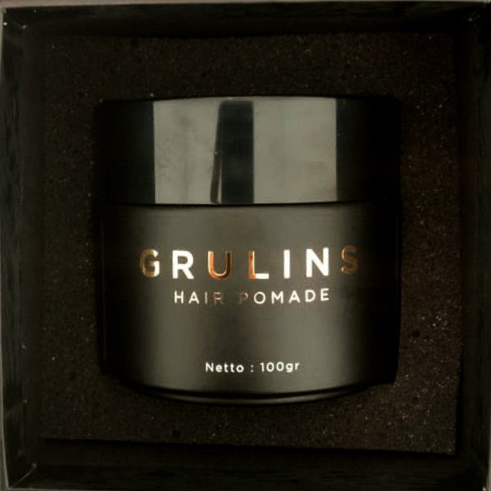 POMADE Oil Pria Indonesia GRULINS Pelurus Rambut Penghitam Rambut Pres