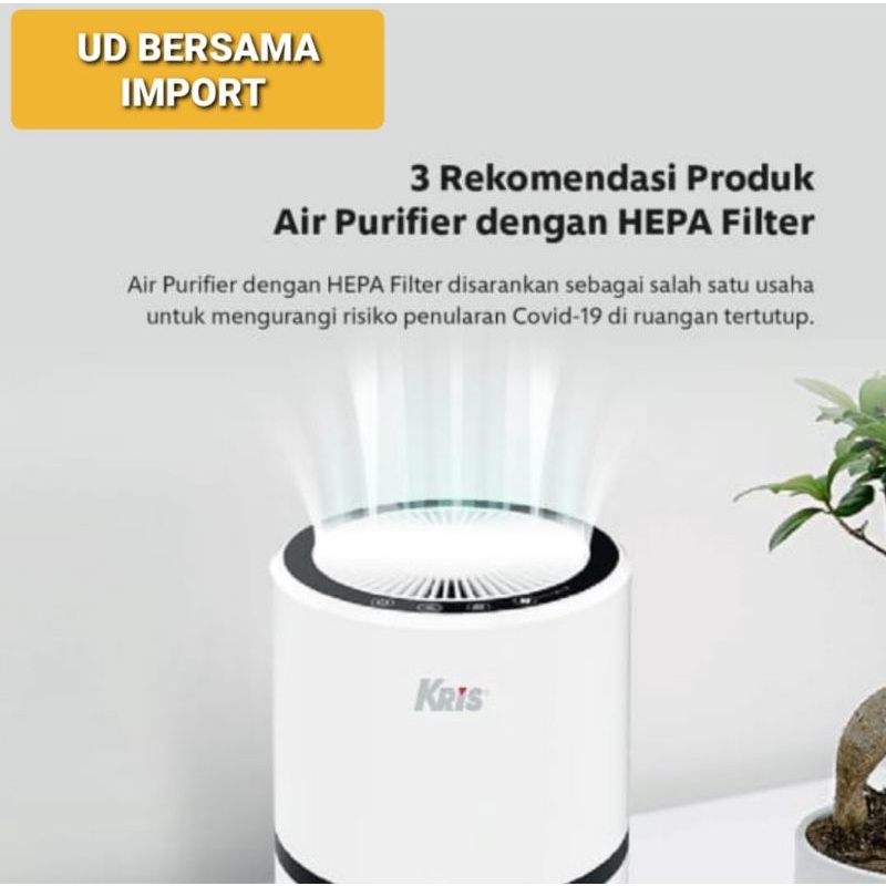 kris desktop air purifier penyaring filter udara 3 lapis HEPA