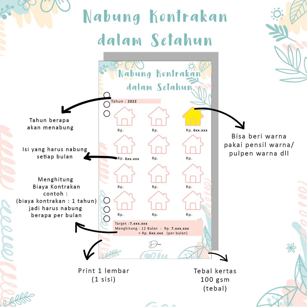 

Tabungan Dalam Setahun