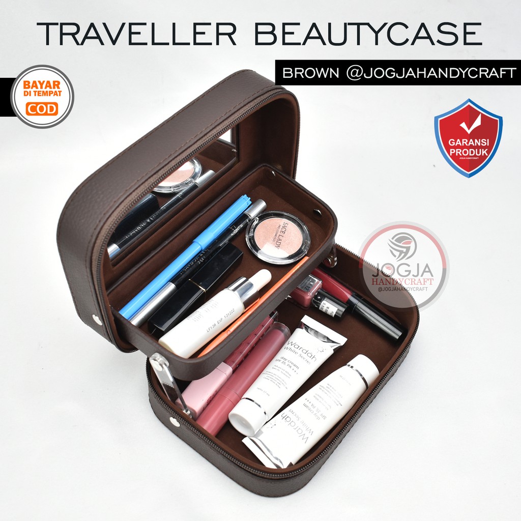 BARU - Traveller Beautycase / Case makeup / Travel Tas Kosmetik Pouch Jogja Handycraft