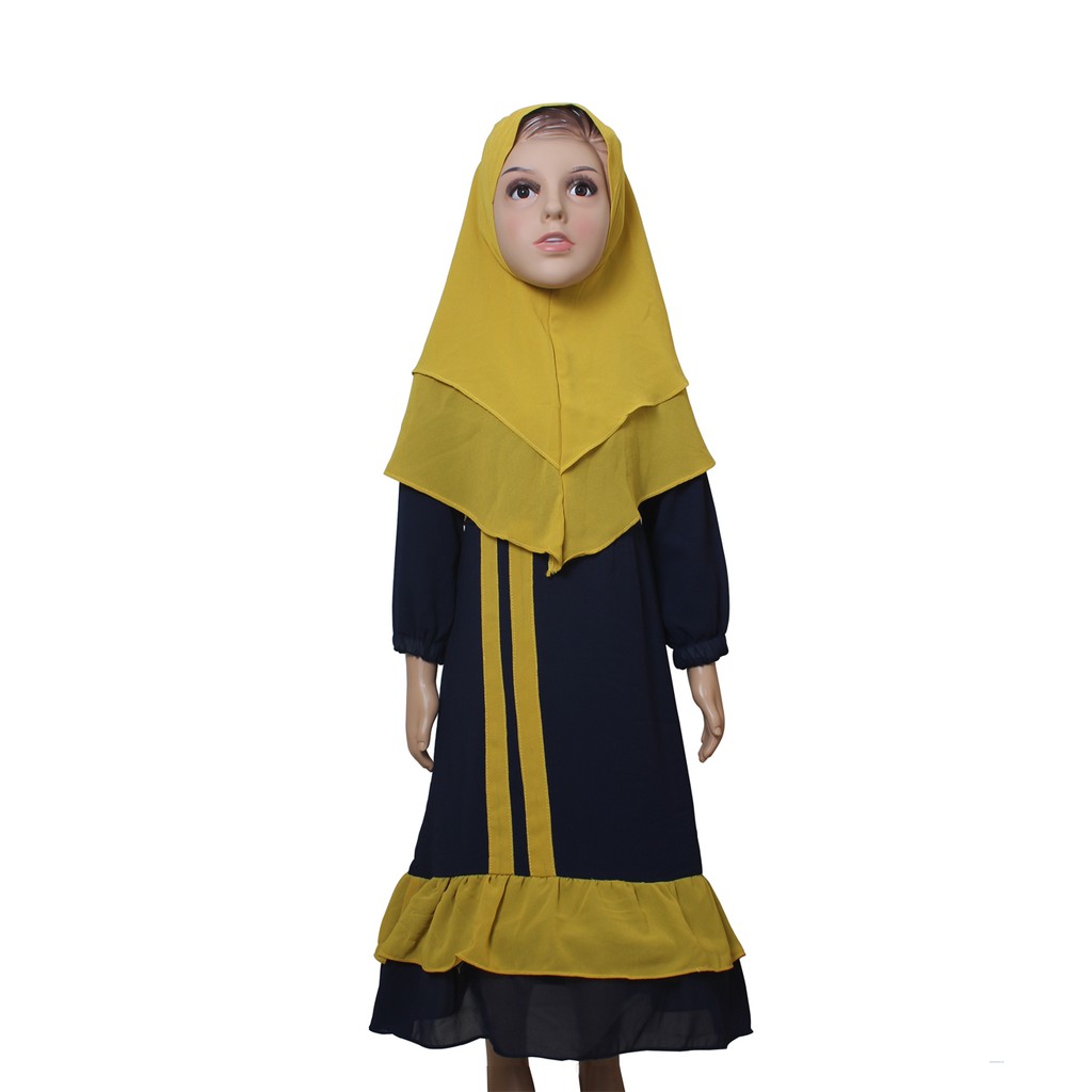 Hijab Risti/Gamis Muslimah/ Fashion Muslim Anak Terbaru/ Dress Muslim/Baju Ngaji/Baju Lebaran/Harian