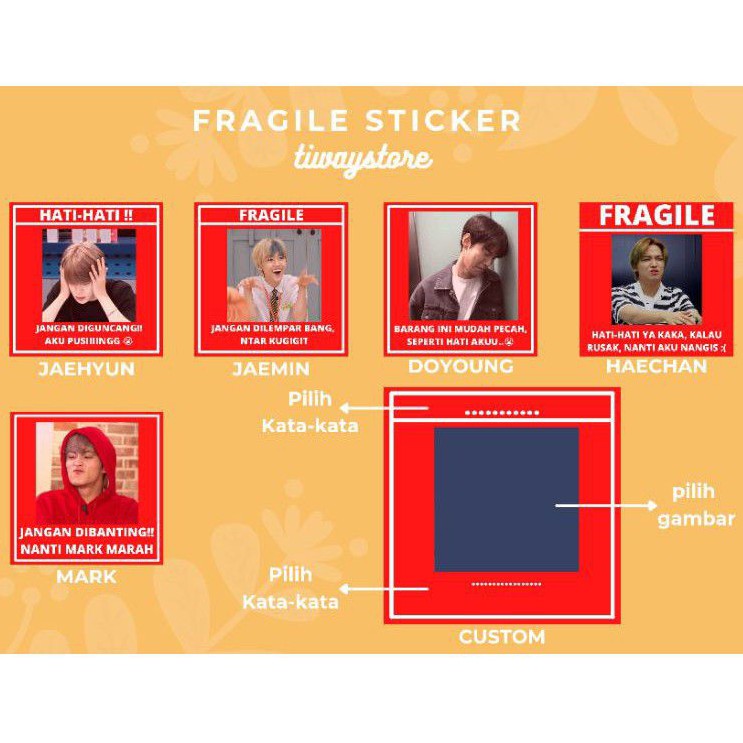 

STIKER FRAGILE KPOP LUCU (NCT, EXO)