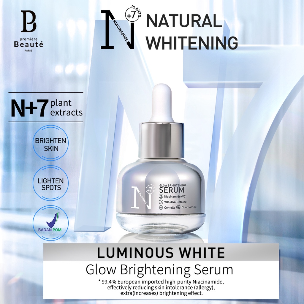 [ORI] Premiere Beaute Luminous White Glow Brightening Whitening Serum Meningkatkan Elastisitas Kulit dan Mencerahkan Kulit Wajah - 30ml BPOM