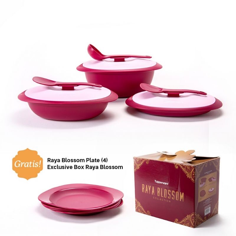 Tupperware Raya Blossom wadah Saji set