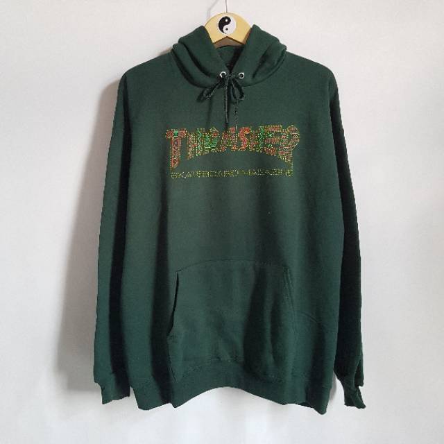 thrasher davis forest green hoodie