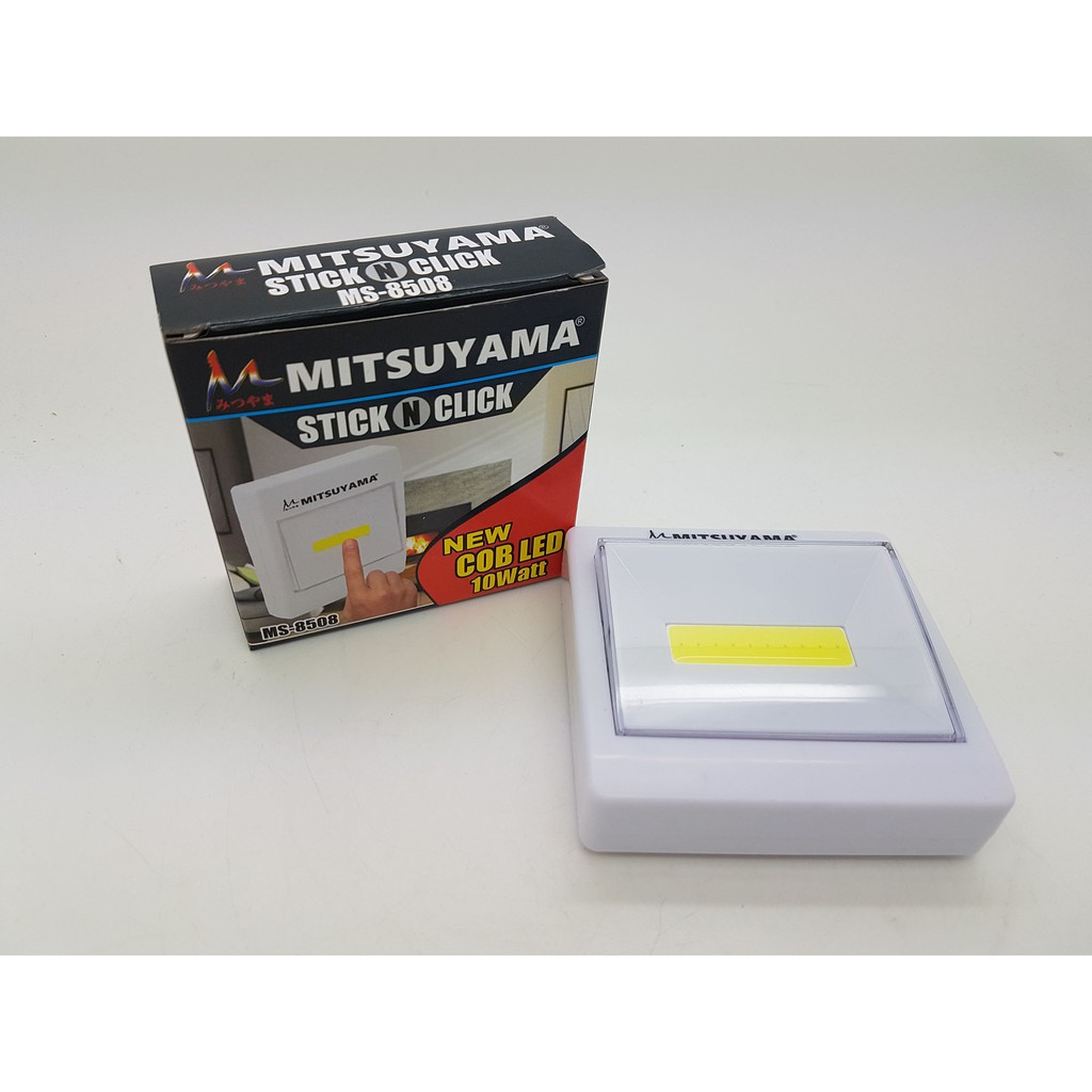 Lampu Emergency led COB with magnet Model Saklar MITSUYAMA MS-8508 stick n click