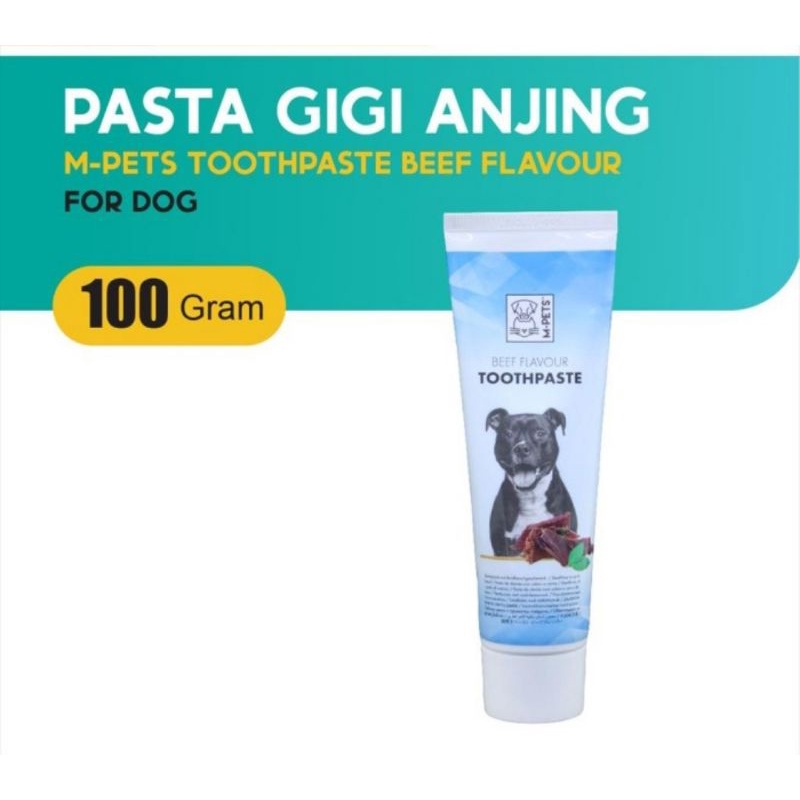 Mpets Toothpaste Beef Flavour 100gr Pasta Gigi Anjing Mpets Beef