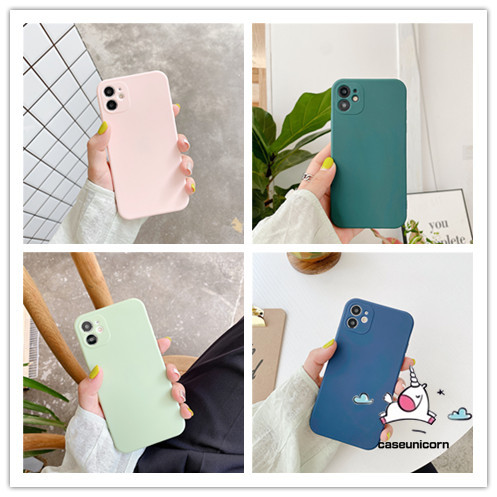 Soft Case Silikon TPU Warna Polos Untuk iPhone 11 8plus 7plus 8 7 6 6s Plus X XS SE