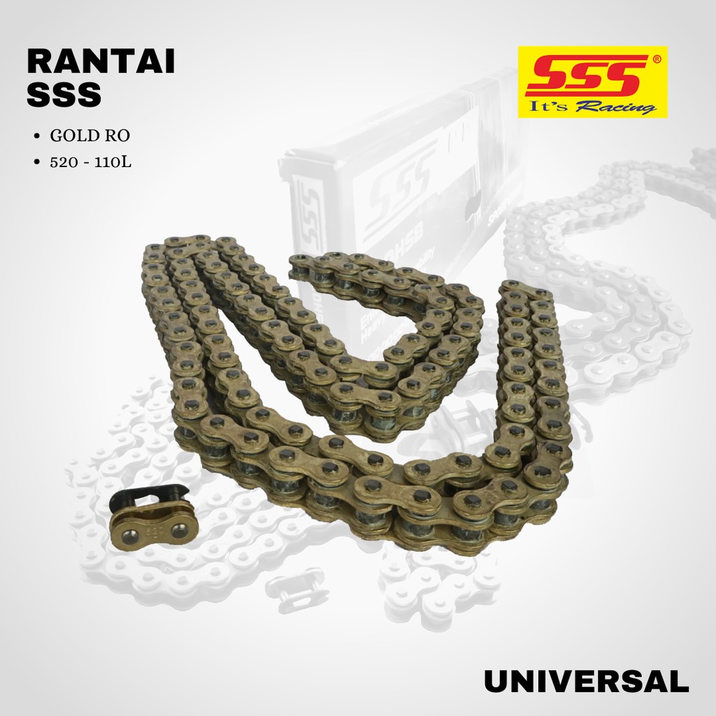 Rantai sss 520 110L RO ORING Gold