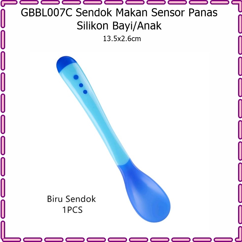 GBBL007C Sendok Makan Bayi/Anak SIlikon Sensor Suhu