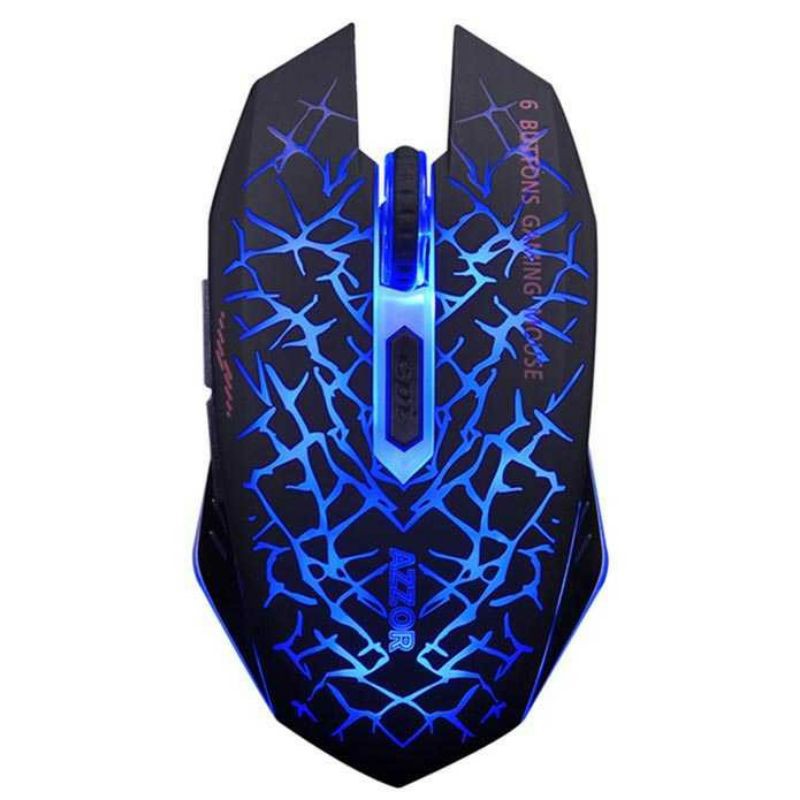 AZZOR Wireless Gaming Mouse Silent 2400 DPI Mouse Gaming Murah