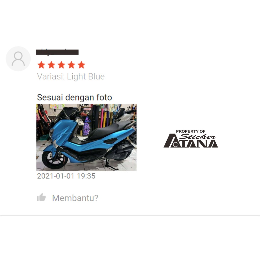 Skotlet Biru Doff Metalik Scotlet Infinity Satin Dop Stiker Meteran Sticker Decal PCX Motor Nmax