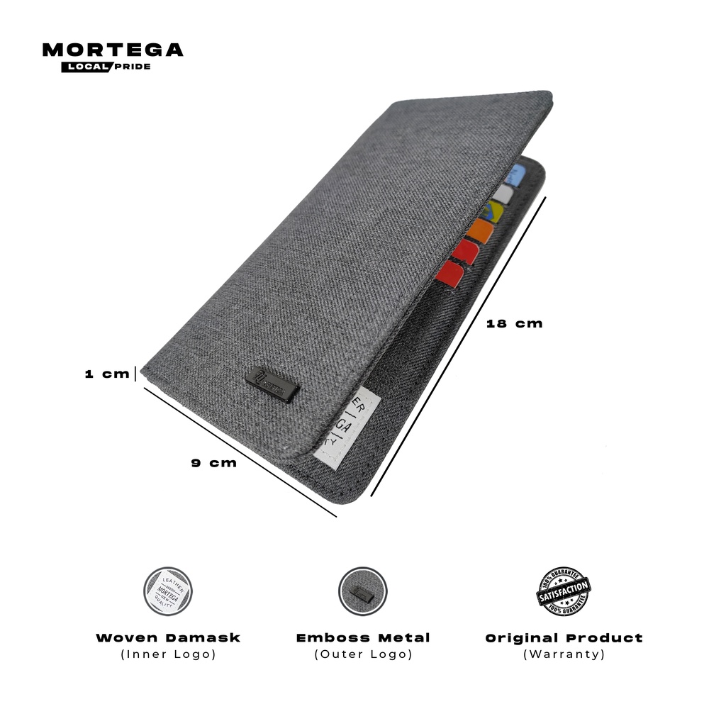 Dompet Mortega Kanfas Panjang Unisex Premium Wallet - Dompet Lipat Mortega