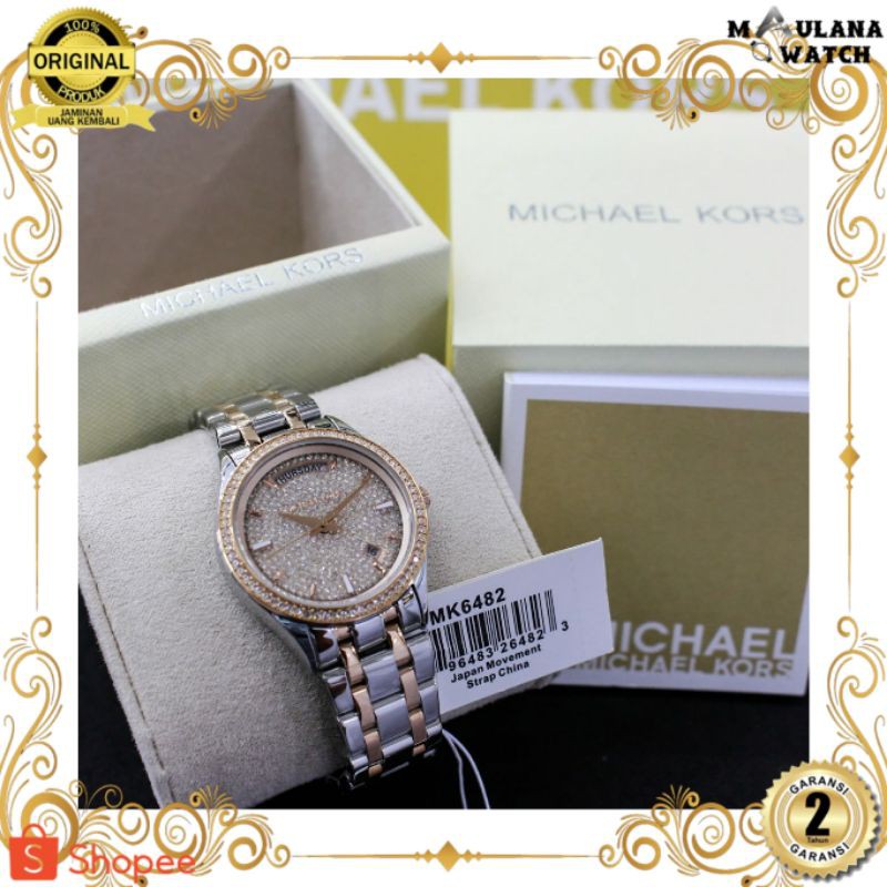 JAM TANGAN PRIA WANITA | RANTAI | KULIT | KARET | MURAH | WANITA MICHAEL KORS MK6482 ORIGINAL