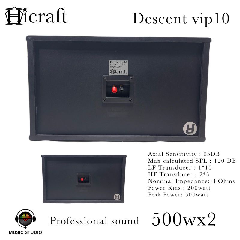 Speaker Sound Karaoke 10 Inch HICRAFT Descent Vip 10, Speaker 2 Unit