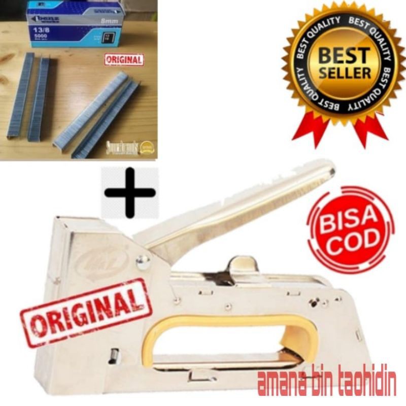 

Staples TEMBAK Steples Gun Tembak Jok Kulit Mot + isi steples