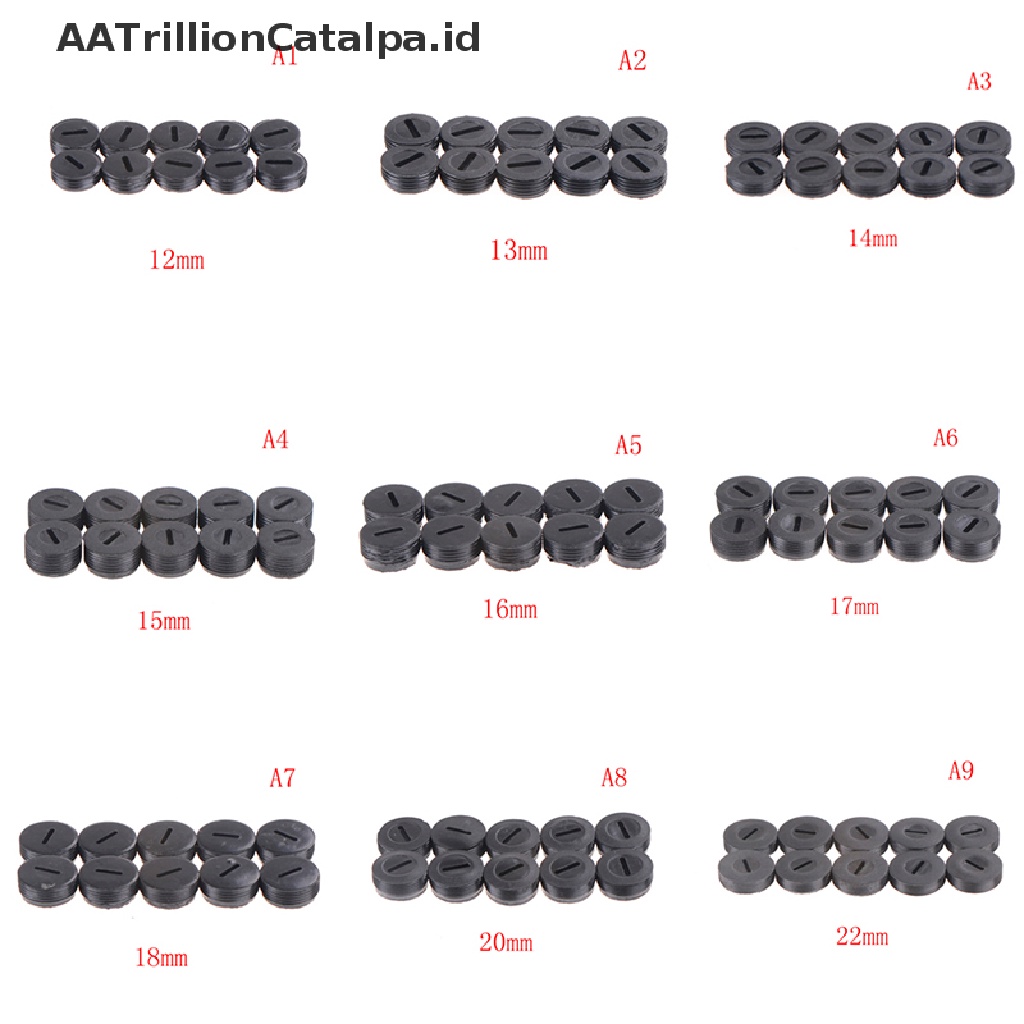 10 Pcs Holder Sikat Karbon Warna Hitam Ukuran 13 14 15 16 18 20 22mm