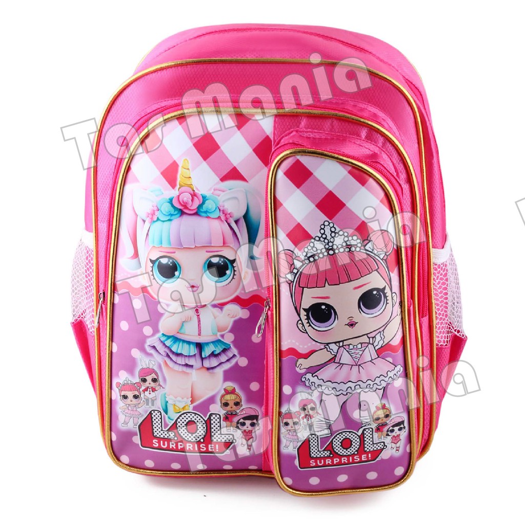 PTS -Ransel Sekolah Anak Perempuan Karakter - Dynamic Two .PT - PINK + FREE Lunch Box