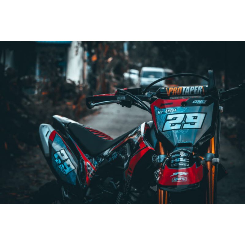 Decal Sticker CRF 150 Fullbody Hologram/Crom Pelangi ( Dtracker, KLX BF 150, KLX S ) Desain bebas re