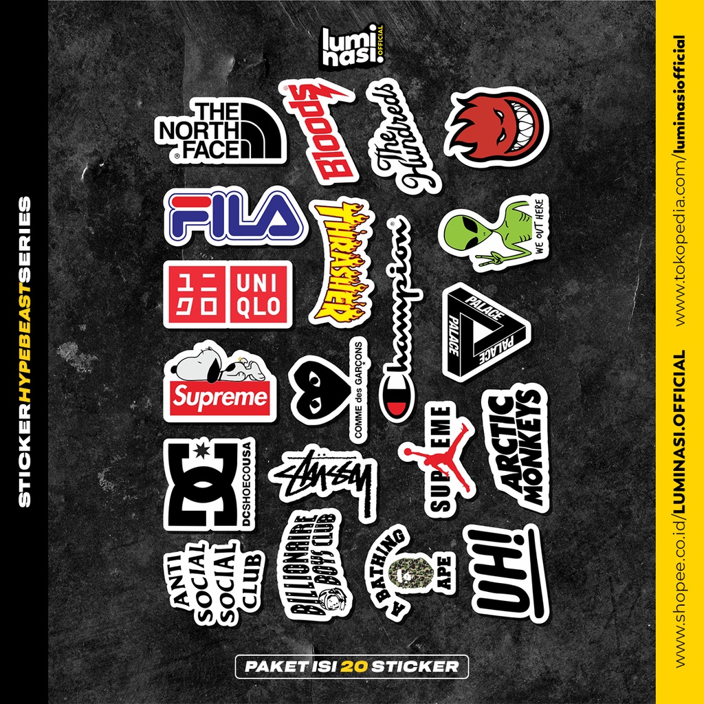 

Cutting Sticker Die Cut Hypebeast Vol.1 | Isi 20