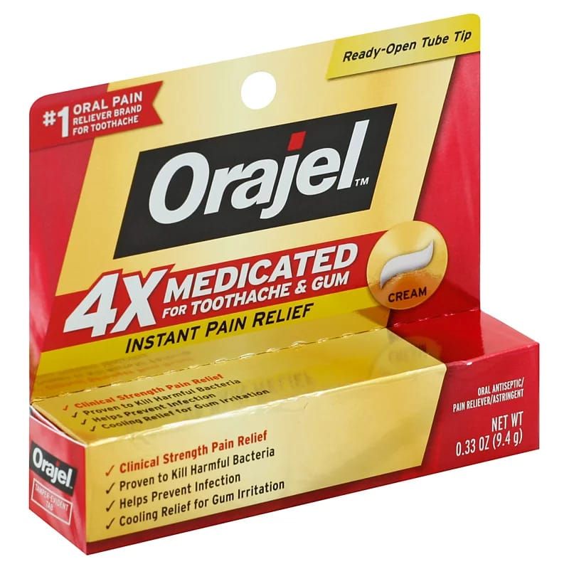ORAJEL 4x Medicated Toothache & Gum Instant Pain Relief Cream 9.4gr
