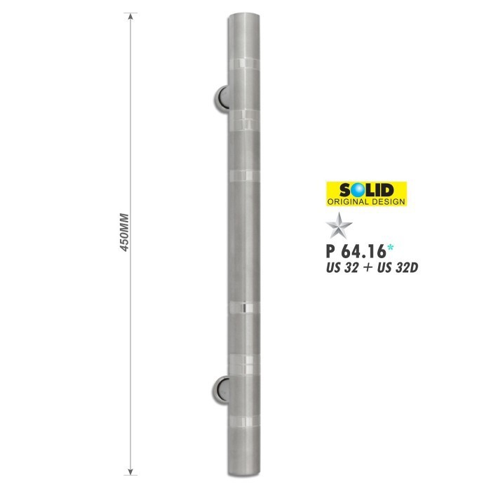 SOLID - PULL HANDLE SOLID P 64.16 STAINLESS 304 ( 45 CM ) / HANDLE PINTU KUPU-KUPU