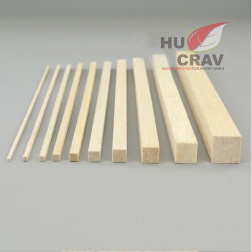 Balsa Stik 5x5mm 50cm Balsa Stick Wood Maket Bahan Jembatan BRIDGE Diorama Arsitek Tugas Kuliah Desa