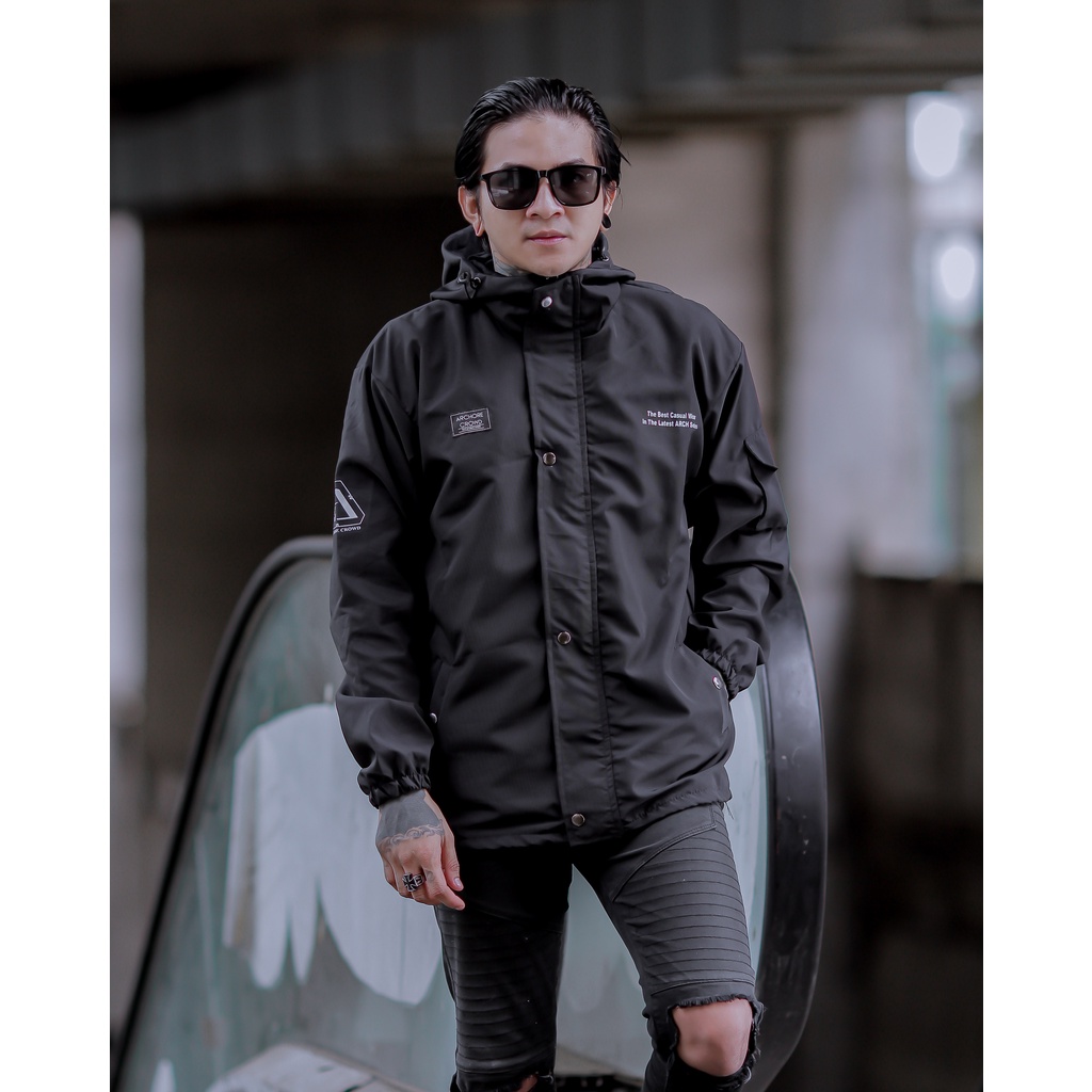 JAKET PRIA-JAKET CAGOULE PRIA MURAH-JAKET SALVIO HEXIA-JAKET ORIGINAL-JAKET DISTRO-JAKET PARASIT-CASUAL HITAM AC