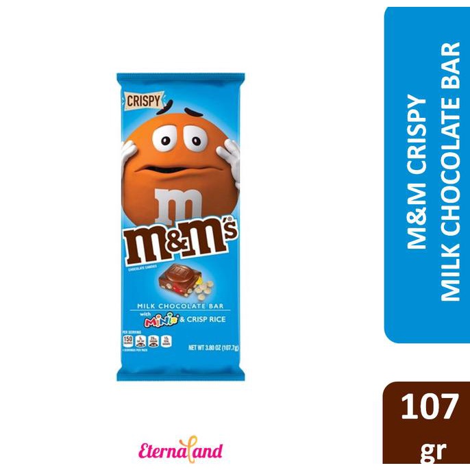 

M&M Milk Chocolate Bar With Minis & Crisp Rice - Cokelat Susu Batangan