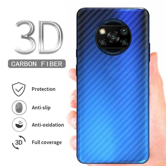 XIAOMI POCOPHONE POCO C40 M4 PRO X3 GT M3 M3 PRO X3 PRO X3 NFC F3 5G ANTI GORES BELAKANG SKIN CARBON, GARSKIN KARBON ANTI JAMUR BUAT PELINDUNG BELAKANG PROTECT BACK