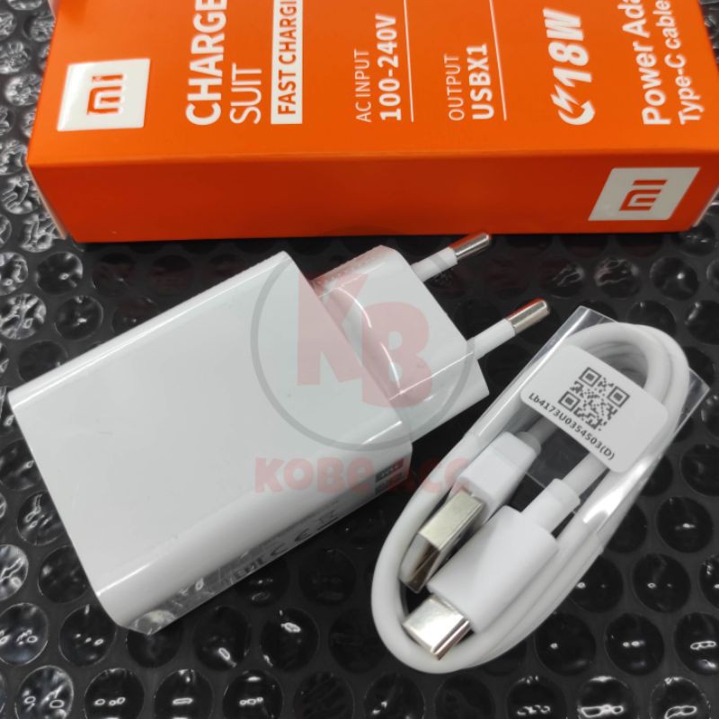 Charger Xiaomi Redmi 9 9T 9 prime Fast Charging Type C 18W Original