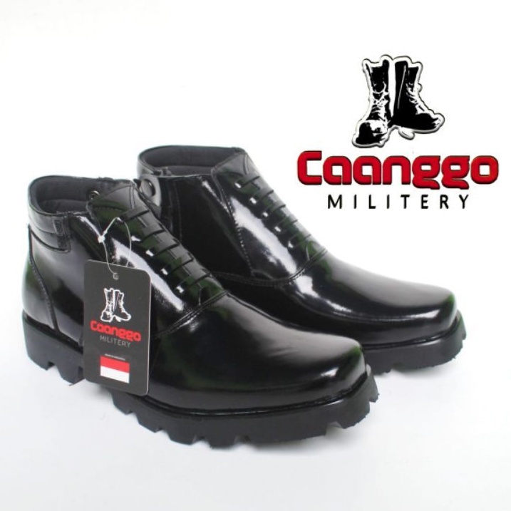 sepatu pdh kulit asli kilap tali mati sepatu pdh TNI POLRI SECURITY original caanggo