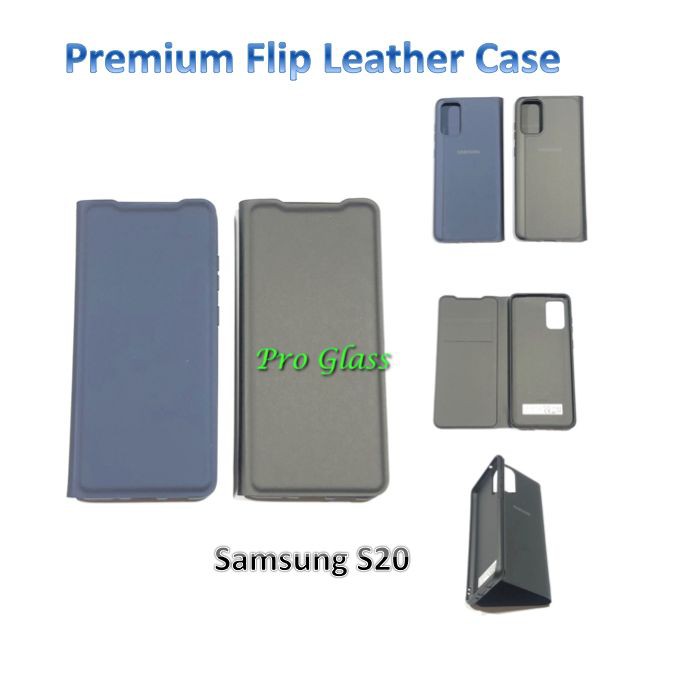 Samsung S20 / S20 PLUS S20+ / S20 ULTRA Premium Leather Flip Case Cover Standing View