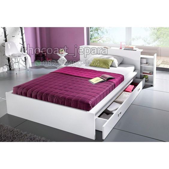 Dipan tempat tidur berlaci multifungsi duco minimalis chocoart jepara dipan minimalis laci