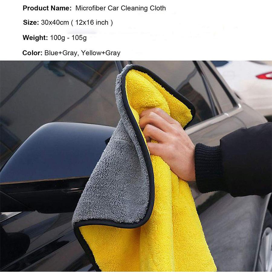 KUNING / ABU Kain Lap Mobil microfiber /MICROFIBER SERBAGUNA 30X30 /30X40 / 30x60  KAIN LAP MOBIL 2 SISI HALUS MULTIFUNGSI 500GSM