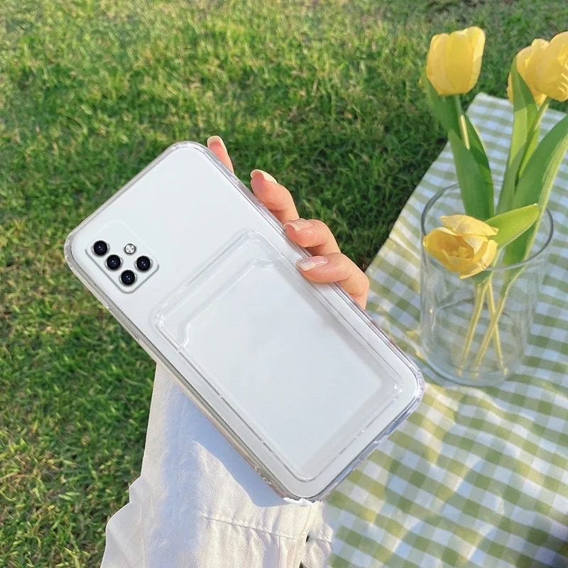 Softcase Transparan Slot Card Holder SAMSUNG GALAXY A14 A34 A54 A04 A04E A04S A01 A10 A10S A11 A20 A30 A50 A70 A20S A21S A30S A50S A70S A31 A51 A71 4G 5G Casing Wallet Clearcase Slot TPU Clear Phone Cover