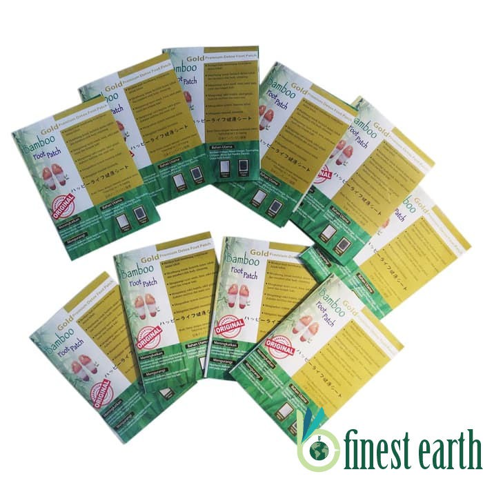 Koyo Kaki Bamboo  Bambo Foot Patch  Gold  bambu Kiyome Original